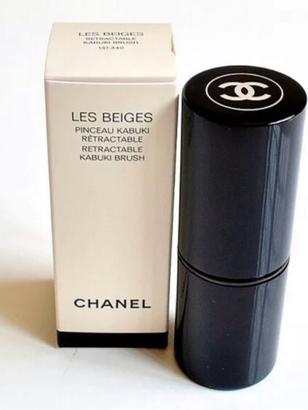 CHANEL Les Beiges Retractable Kabuki Brush - Black